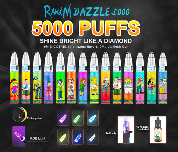 RandM Dazzle 5000 Puffs Disposable Vape Wholesale
