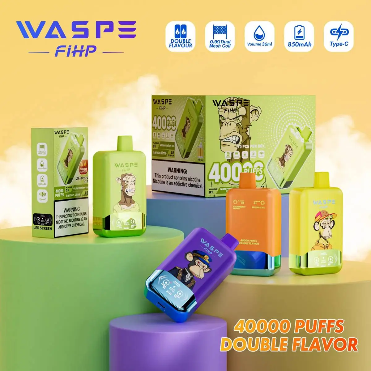 Waspe FIHP 40000 Puffs 40K Disposable Vape Wholesale - Image 19